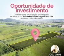 Terreno com 23.674,00 m² no Retiro - JaguarunaSC