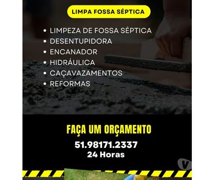 Reparo - Conserto - Reforma - Fotos para instalações de fossas e Desentupidora em Viamão rs