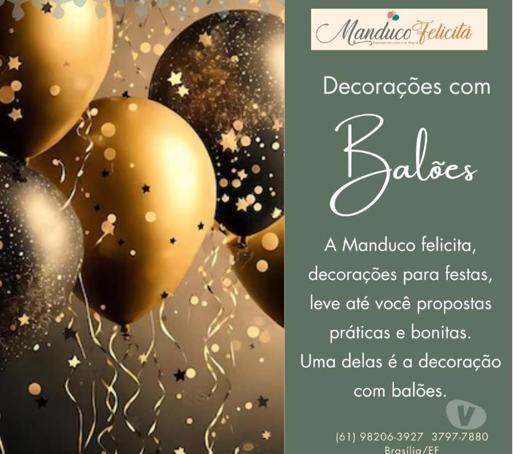 Serviços para eventos Brasilia DF Aguas Claras - Fotos para Decoração com Balões para Festas em BrasíliaDF