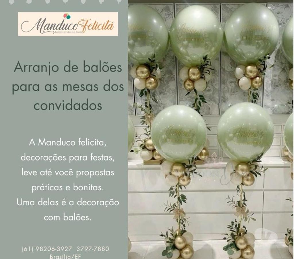 Serviços para eventos Brasilia DF Aguas Claras - Fotos para Decoração com Balões para Festas em BrasíliaDF