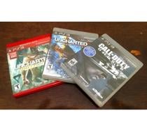 Jogo PS3 Uncharted 1 + Uncharted 2 + Call Of Duty Ghosts Por