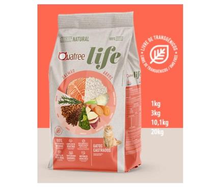 Veterinários - Serviços - Acessórios Noroeste Belo Horizonte MG - Fotos para Quatree Life Gatos Castrados Arroz e Salmão 10 kg