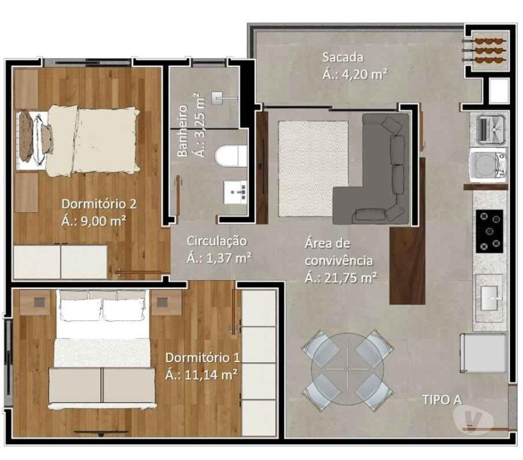 Apartamentos a venda Criciuma SC - Fotos para Residencial Universitário Home Club Criciúma