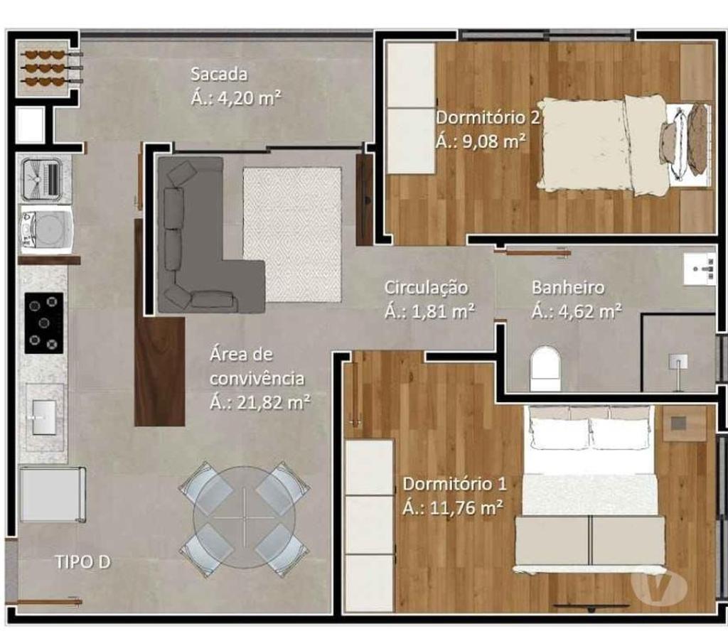Apartamentos a venda Criciuma SC - Fotos para Residencial Universitário Home Club Criciúma