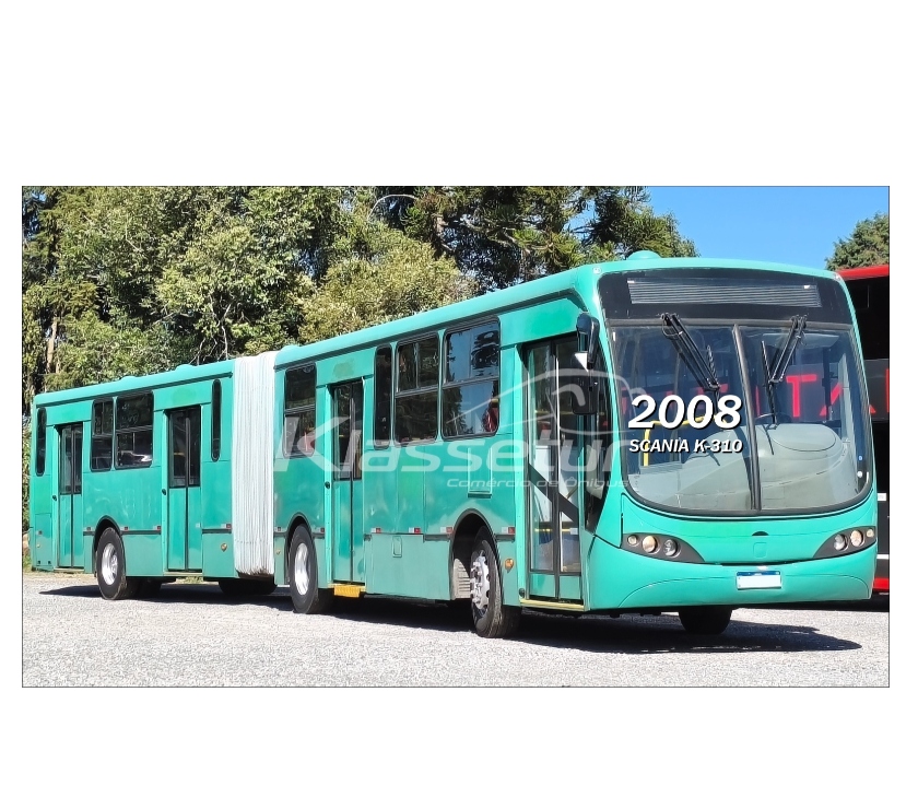  Ônibus Usados Venda Boqueirão Curitiba PR - Fotos para Ônibus Articulado B.Urbanus Scania K310 40 L(COD.673) 2008