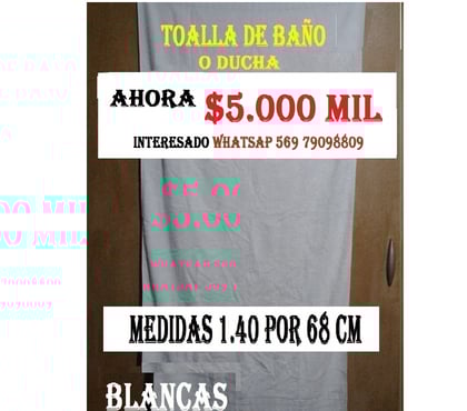 Ropa - Accesorios Concepción Concepción - Fotos de TOALLAS BLANCAS