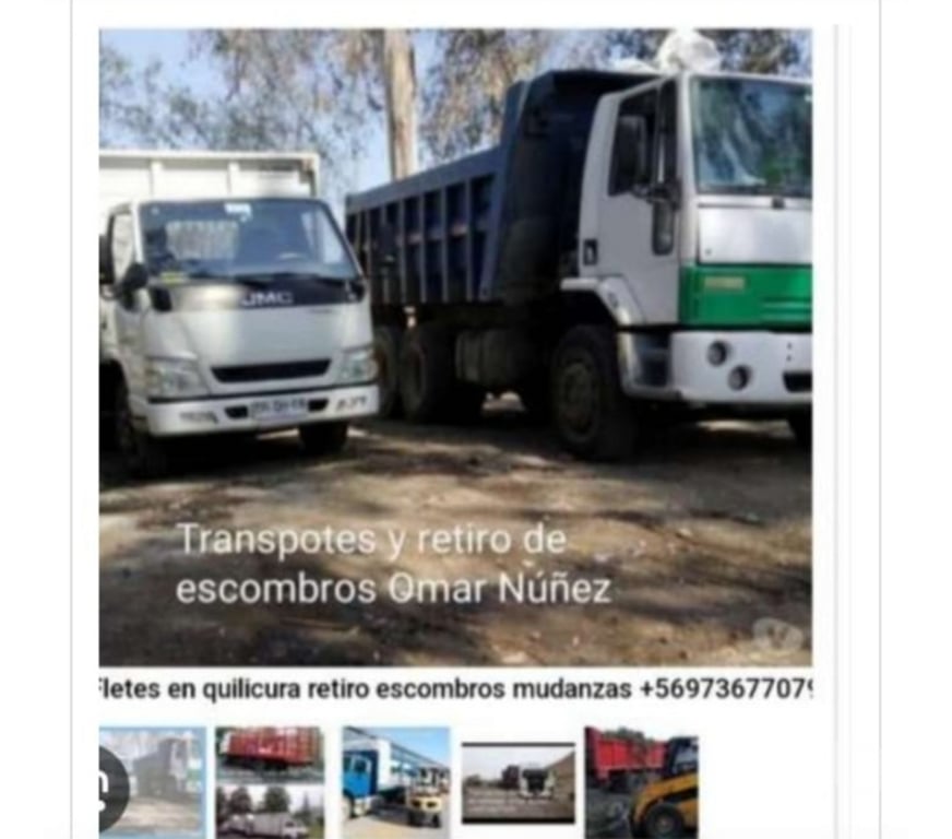 Fletes y Mudanzas - Transportes Santiago Huechuraba - Fotos de retiro de escombros Huechuraba+56973677079 fletes hoy