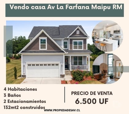 Inmuebles en venta Maipú Santiago - Fotos de Vendo casa 4d-3b-2e Av La Farfana Comuna Maipú RM
