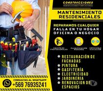 CONSTRUCIONES REPARACIONES REMODELACIONES AMPLIACIONES