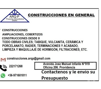 Freelance - Servicios Profesionales Providencia Santiago - Fotos de SE REALIZAN CONSTRUCCIONES EN GENERAL