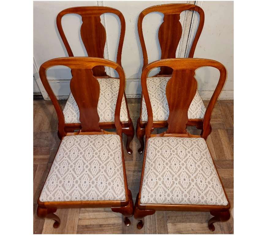 Muebles Santiago Quinta Normal - Fotos de 4 Sillas de Comedor estilo Reina Ana en madera de Lingue