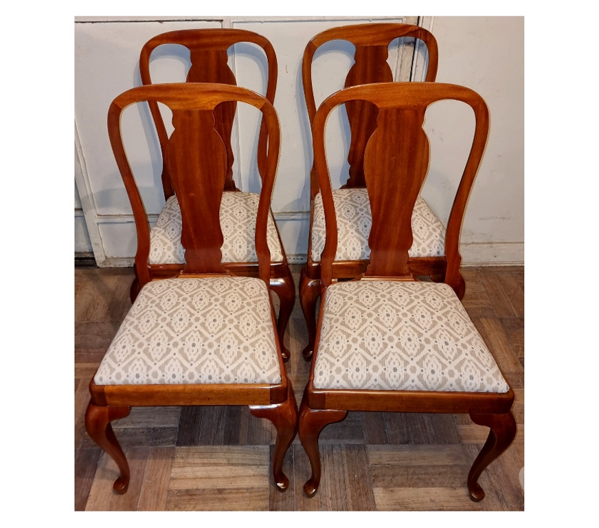 Muebles Santiago Quinta Normal - Fotos de 4 Sillas de Comedor estilo Reina Ana en madera de Lingue