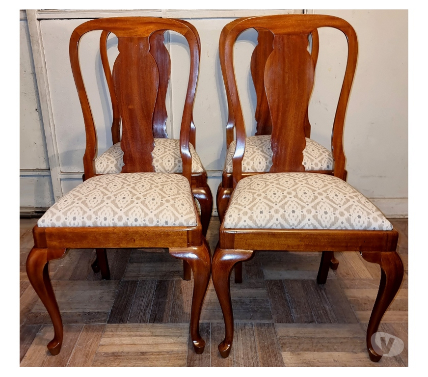 Muebles Santiago Quinta Normal - Fotos de 4 Sillas de Comedor estilo Reina Ana en madera de Lingue