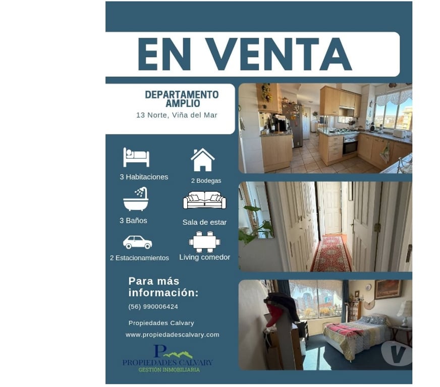 Bienes Raices Valparaíso Viña del Mar - Fotos de Departamento sector poniente de Viña del Mar