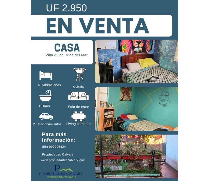 Bienes Raices Valparaíso Viña del Mar - Fotos de Casa en Villa dulce