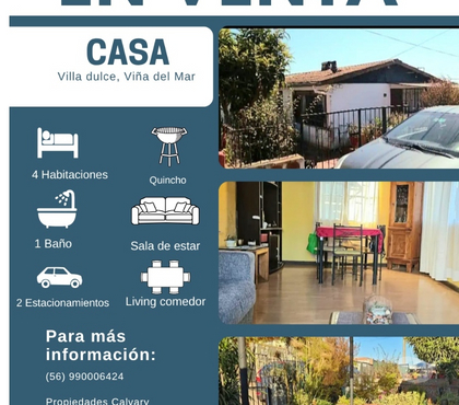 Departamentos en venta Viña del Mar Valparaíso - Fotos de Casa en Villa dulce