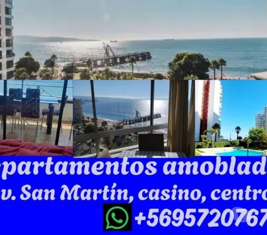 Arriendos Vacaciones Valparaíso Viña del Mar - Fotos de Departamentos av San Martín ponientes playa acapulco
