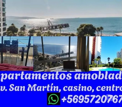 Arriendos temporada Viña del Mar Valparaíso - Fotos de Departamentos av San Martín ponientes playa acapulco