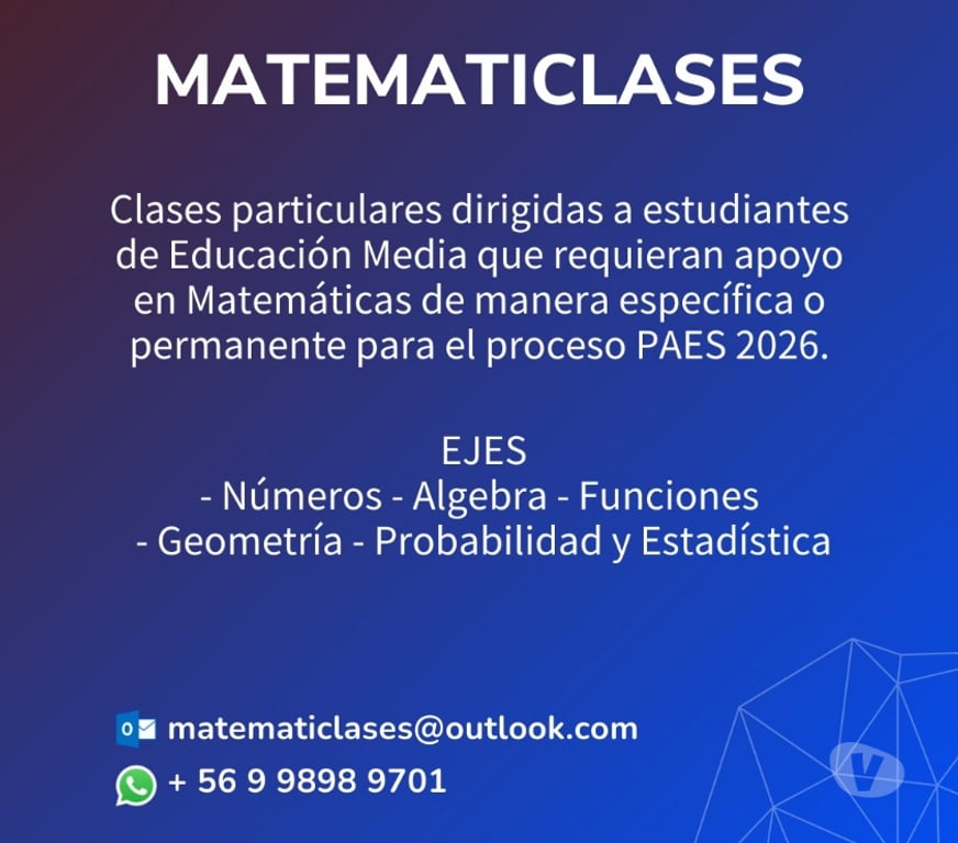 Clases Particulares de Apoyo Santiago Providencia - Fotos de PAES 2026 - Reforzamiento en Matematicas M1 y M2