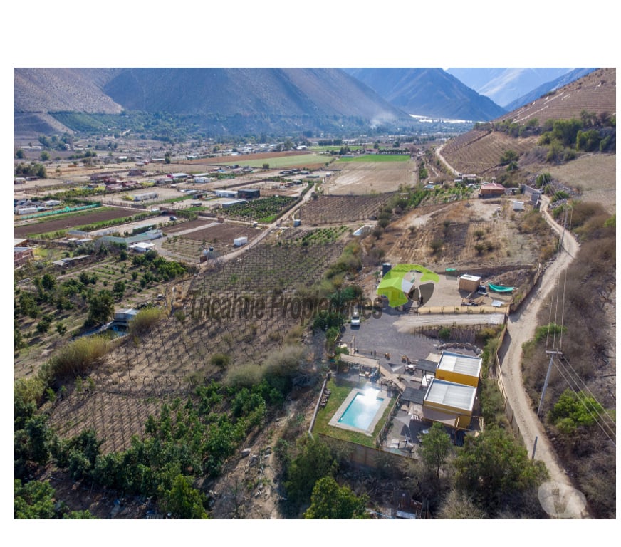 Parcelas en Venta Elqui Vicuña - Fotos de Terreno para turismo, piscina y cabañas amobladas. Vicuña