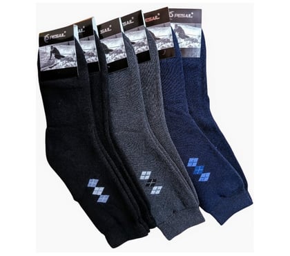 Ropa - Accesorios Ñuñoa Santiago - Fotos de 6 Calcetines Clásicos 40-43 Hombres Negro, Azul Y Gris