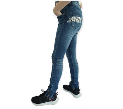 Ropa - Accesorios Ñuñoa Santiago - Fotos de Jeans Pitillo Con Cierres En Piernas Talla 8