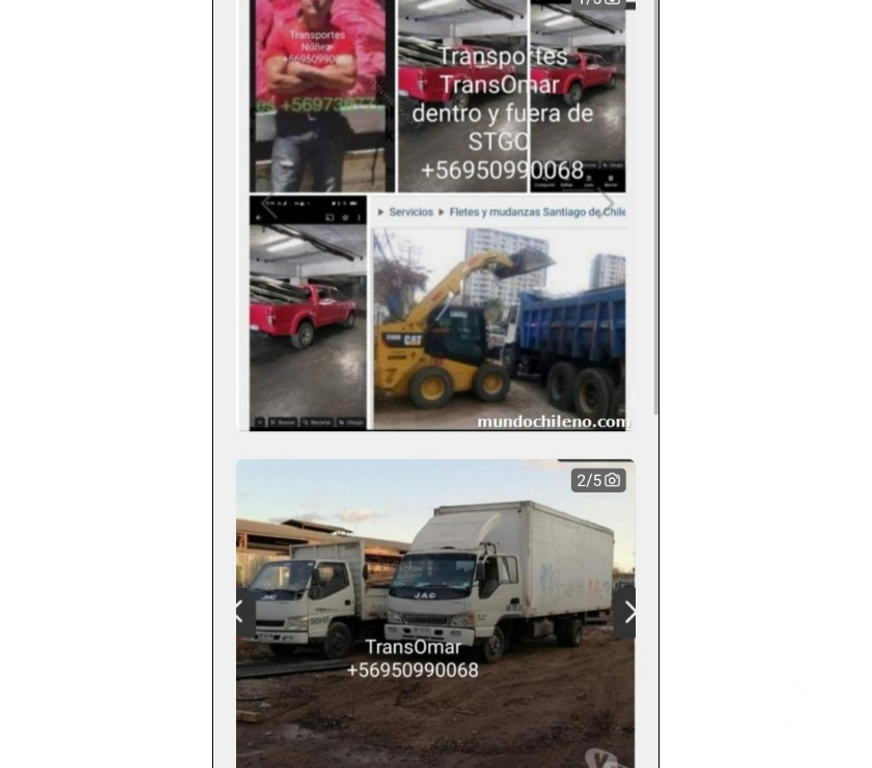 Fletes y Mudanzas - Transportes Santiago La Pintana - Fotos de Retiro de escombros la pintana la granja +56973677079