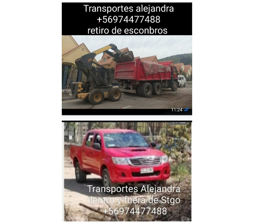 Fletes y Mudanzas - Transportes Santiago La Pintana - Fotos de Retiro de escombros la pintana la granja +56973677079