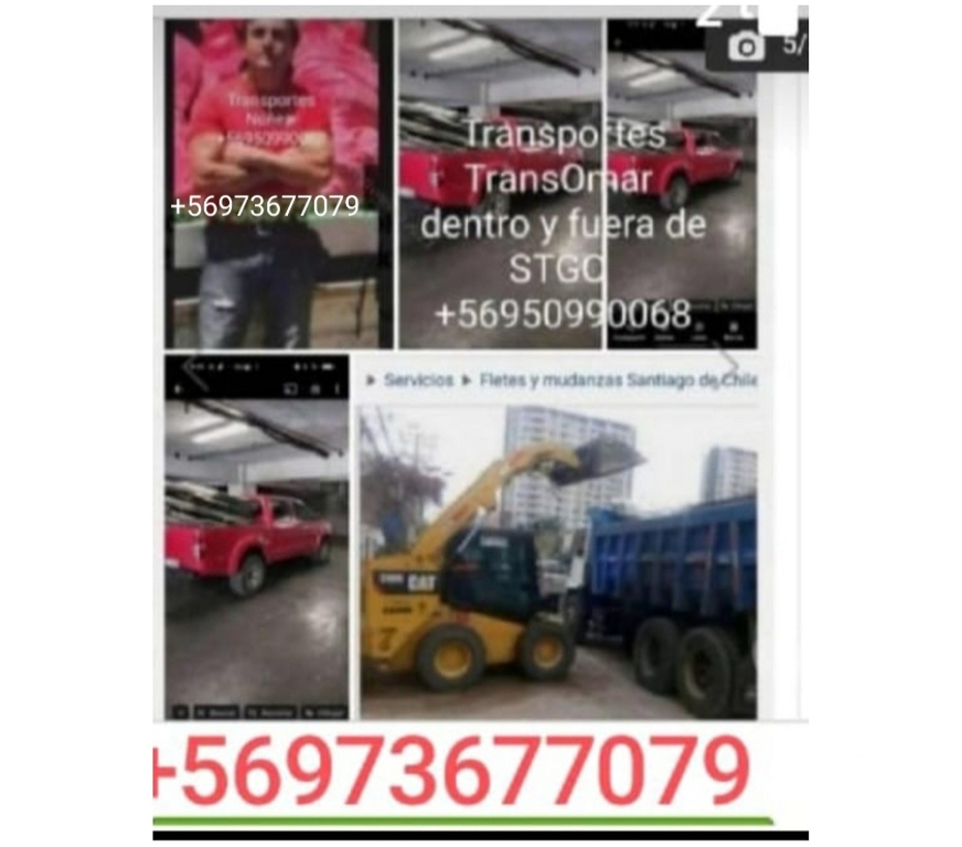 Fletes y Mudanzas - Transportes Santiago La Pintana - Fotos de Retiro de escombros la pintana la granja +56973677079