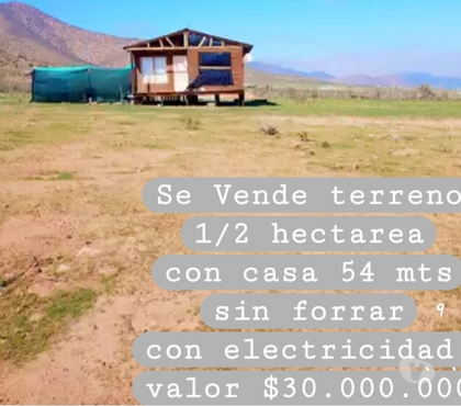 Terrenos en Venta Ovalle Limarí - Fotos de Se vende terreno. 5000 mts2, con casa 54 mt2 en Higuerita.