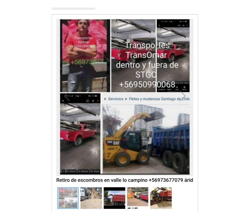 Fletes y Mudanzas - Transportes Santiago Santiago - Fotos de retiro de esconbros región metropolitana stgo +56950990070