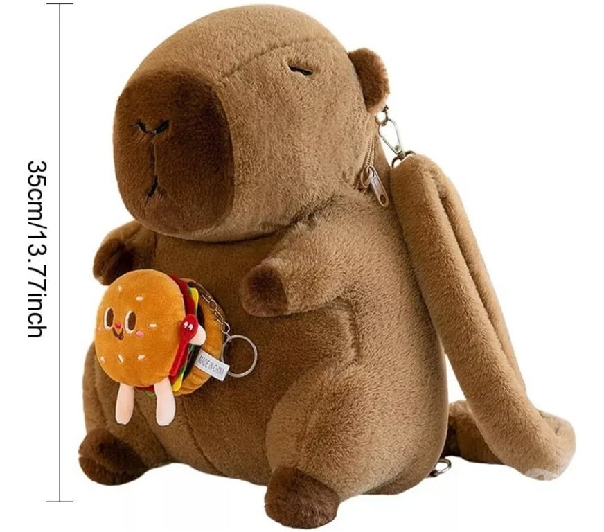 Ropa - Accesorios Santiago Santiago - Fotos de Mochila Peluche Felpa Kawaii Capibara