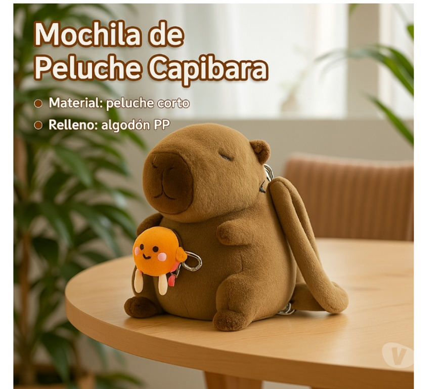 Ropa - Accesorios Santiago Santiago - Fotos de Mochila Peluche Felpa Kawaii Capibara