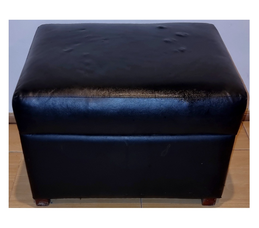 Muebles Quinta Normal Santiago - Fotos de Futon Pouf rectangular de cuero sintetico color Negro