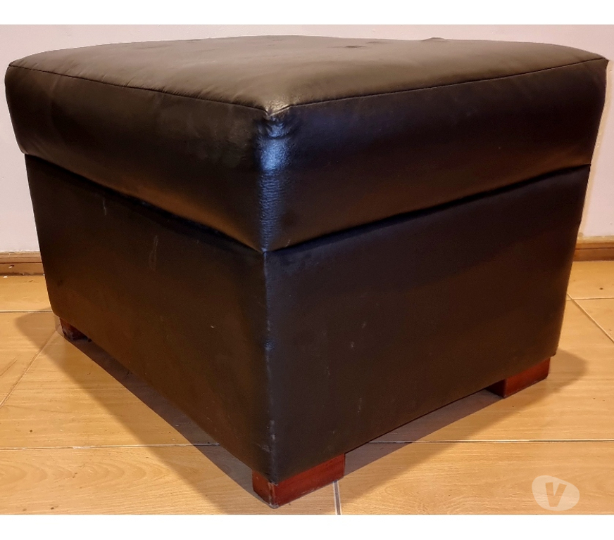 Muebles Santiago Quinta Normal - Fotos de Futon Pouf rectangular de cuero sintetico color Negro
