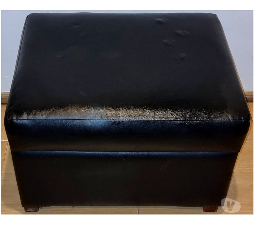 Muebles Santiago Quinta Normal - Fotos de Futon Pouf rectangular de cuero sintetico color Negro