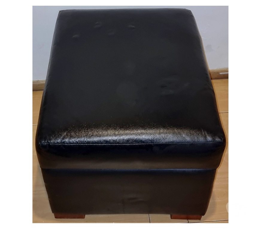 Muebles Santiago Quinta Normal - Fotos de Futon Pouf rectangular de cuero sintetico color Negro