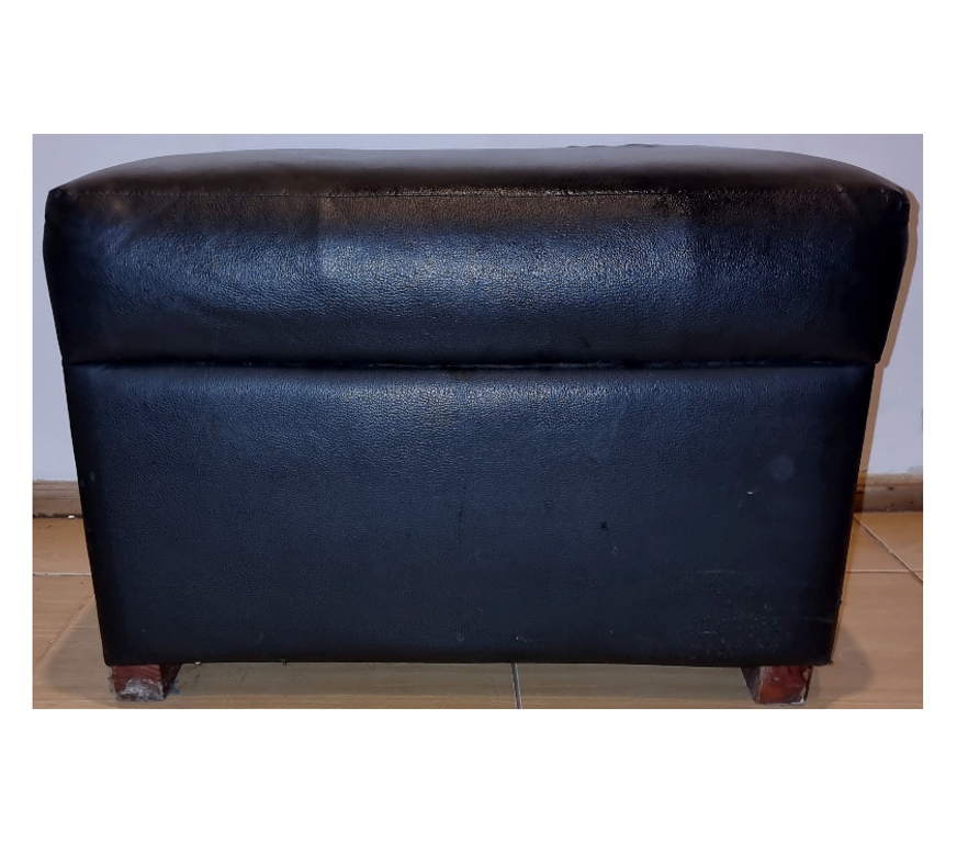 Muebles Santiago Quinta Normal - Fotos de Futon Pouf rectangular de cuero sintetico color Negro