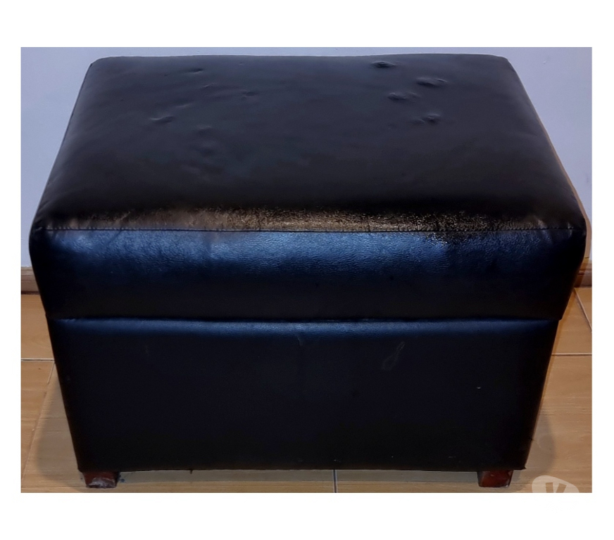 Muebles Santiago Quinta Normal - Fotos de Futon Pouf rectangular de cuero sintetico color Negro