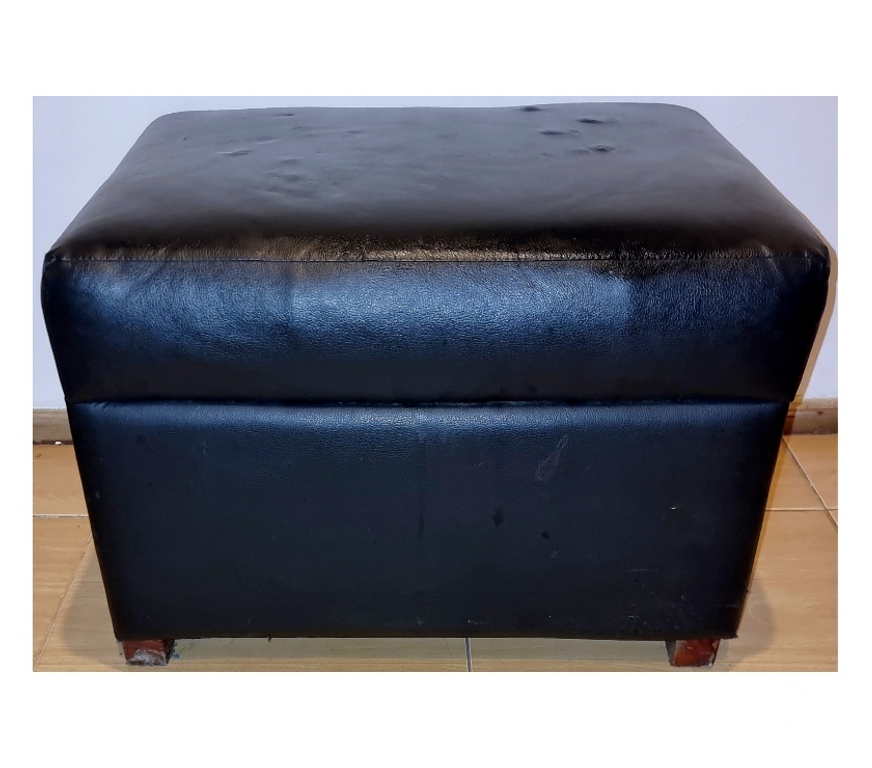 Muebles Santiago Quinta Normal - Fotos de Futon Pouf rectangular de cuero sintetico color Negro