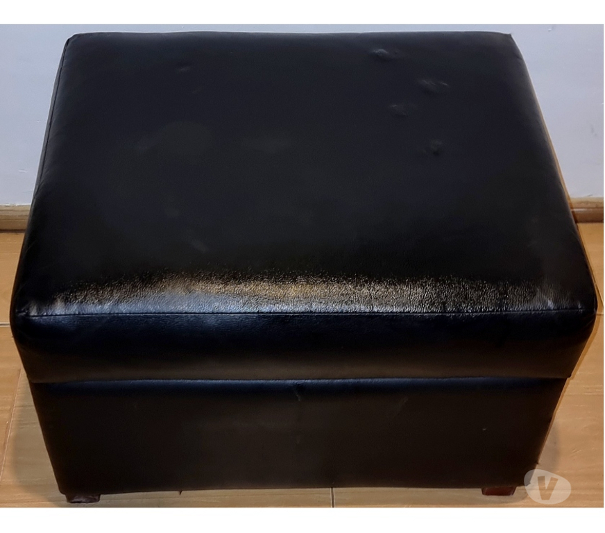 Muebles Santiago Quinta Normal - Fotos de Futon Pouf rectangular de cuero sintetico color Negro